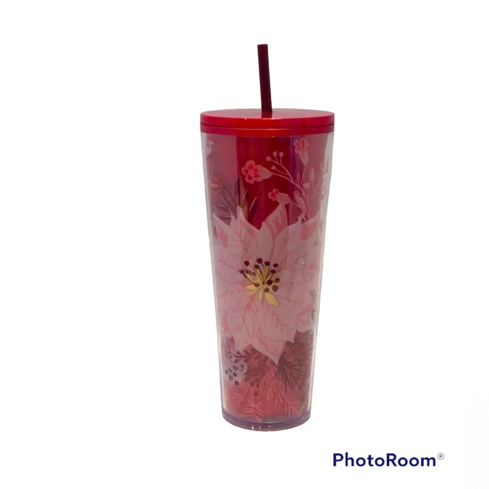 💚 Starbucks Holiday Poinsettia Venti Tumbler 24oz. NWT